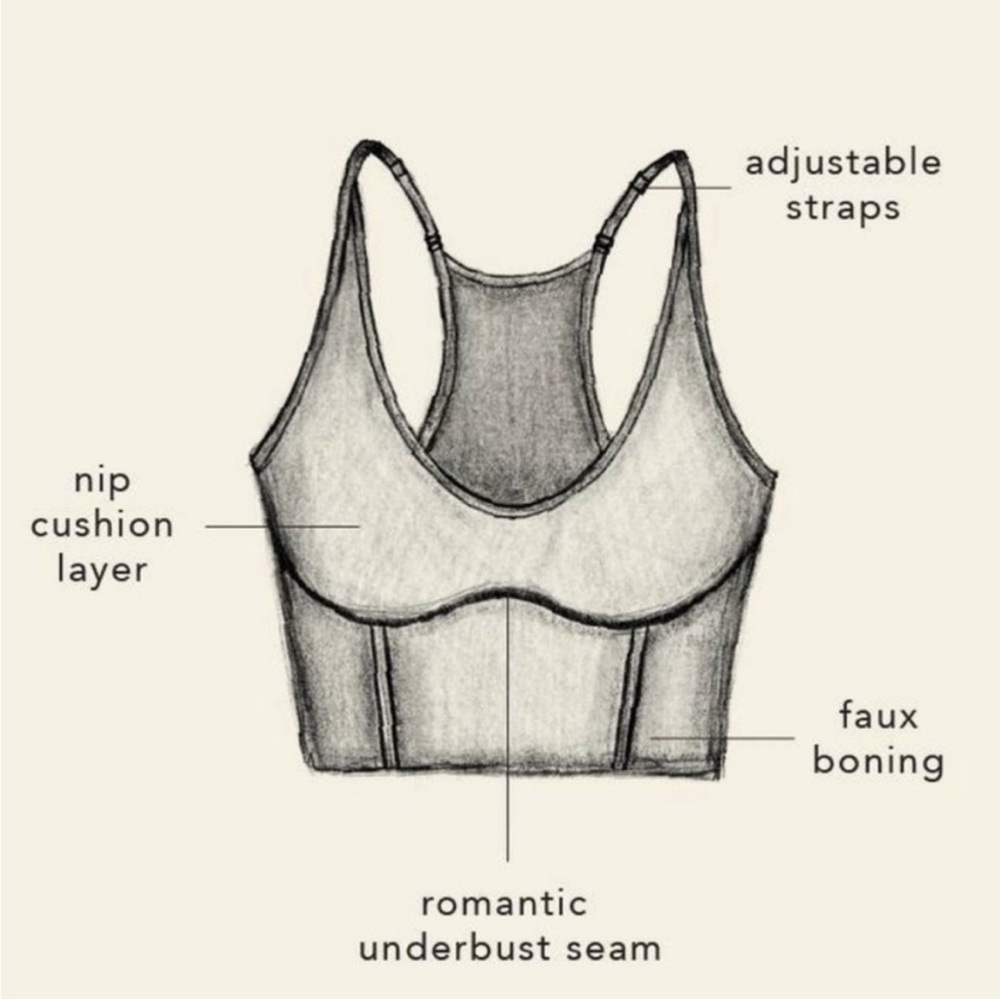 Blogilates Corset Crop Bralette Hedge Green Size Medium - Picture 6 of 11
